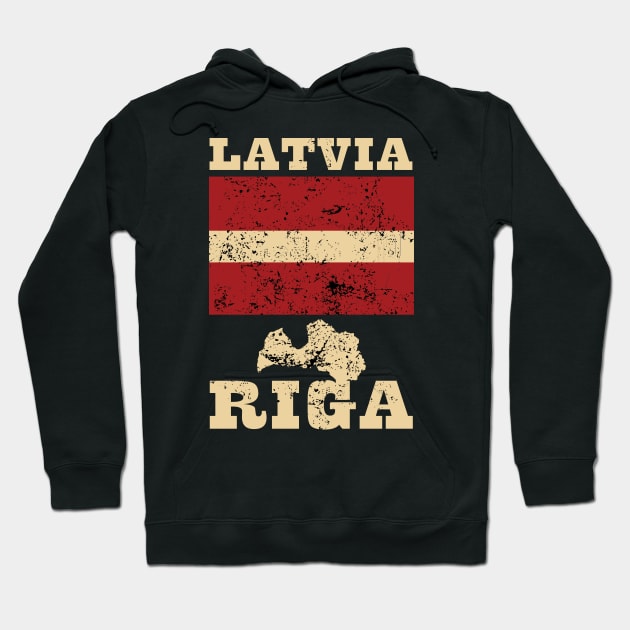 Flag of Latvia Hoodie by KewaleeTee